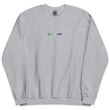 Embroidered Gay Pride Sweatshirt: Pride Flag Horizontal Heart Design