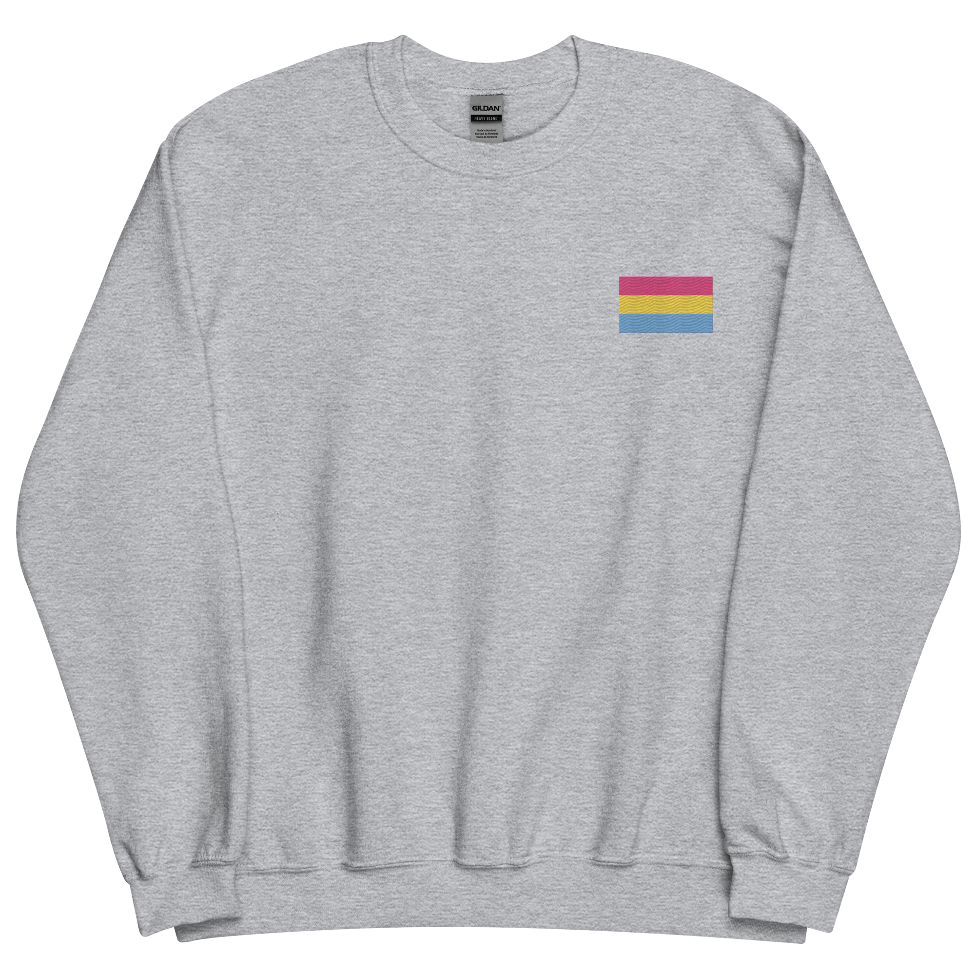 Pansexual Pride Flag Embroidered Sweatshirt