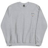 Queer Heart Sweatshirt: Embroidered Pride Sweater