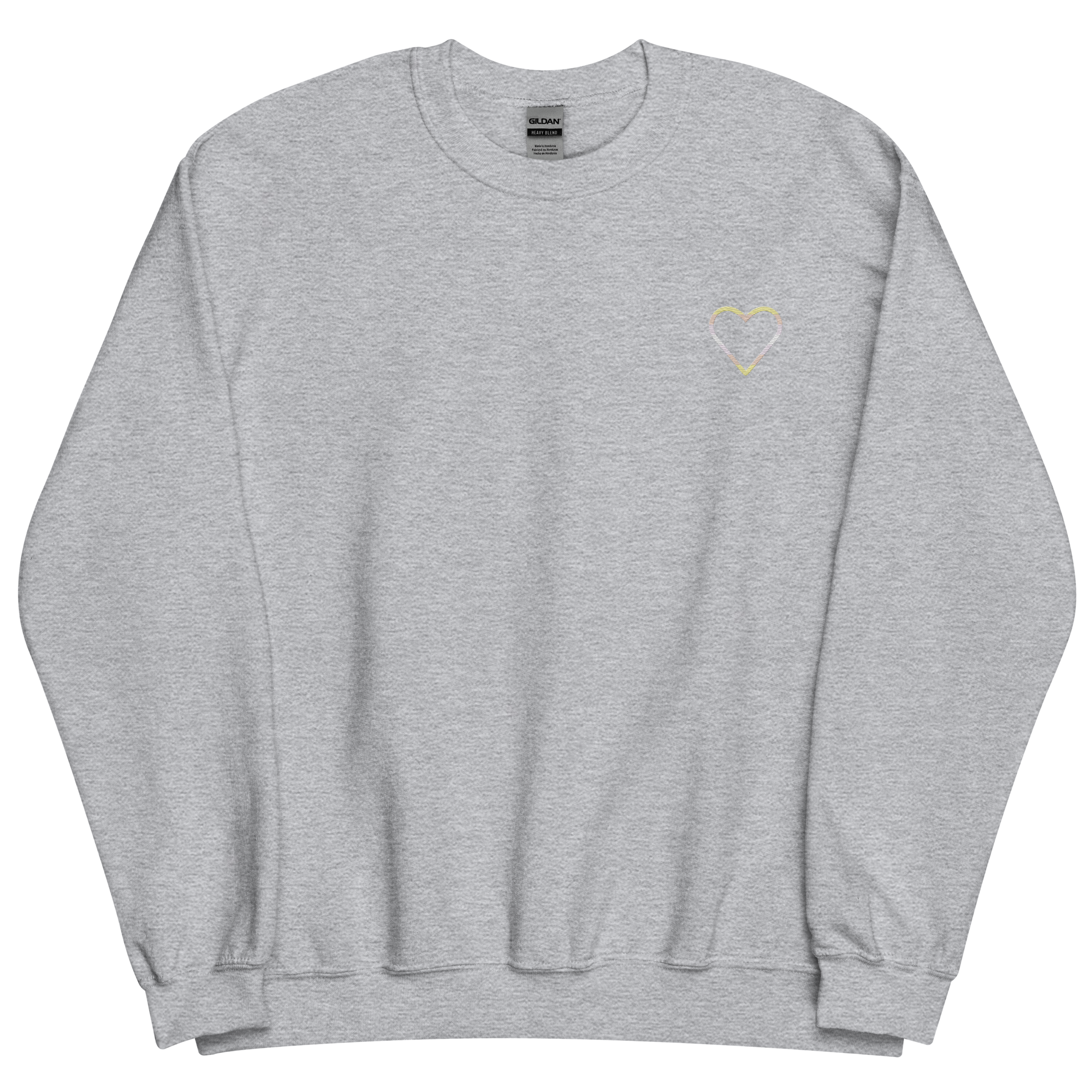 Pangender Heart Sweatshirt: Embroidered Pride Sweater