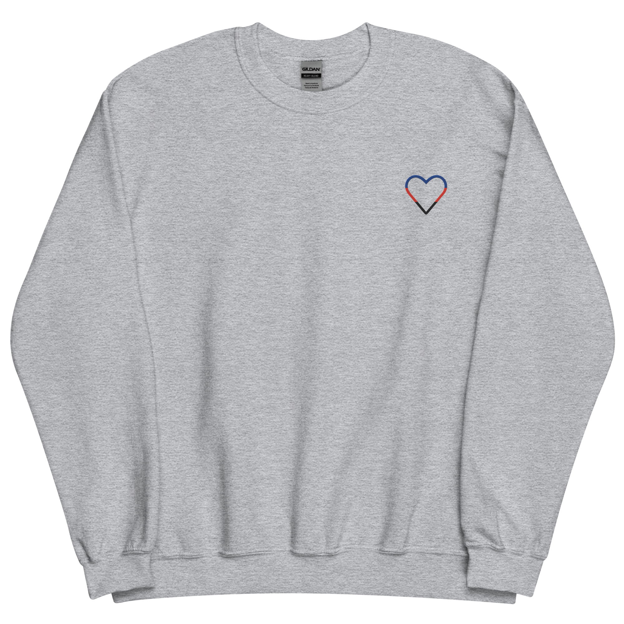 Polyamory Heart Sweatshirt: Embroidered Pride Sweater