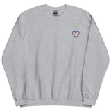 Polyamory Heart Sweatshirt: Embroidered Pride Sweater