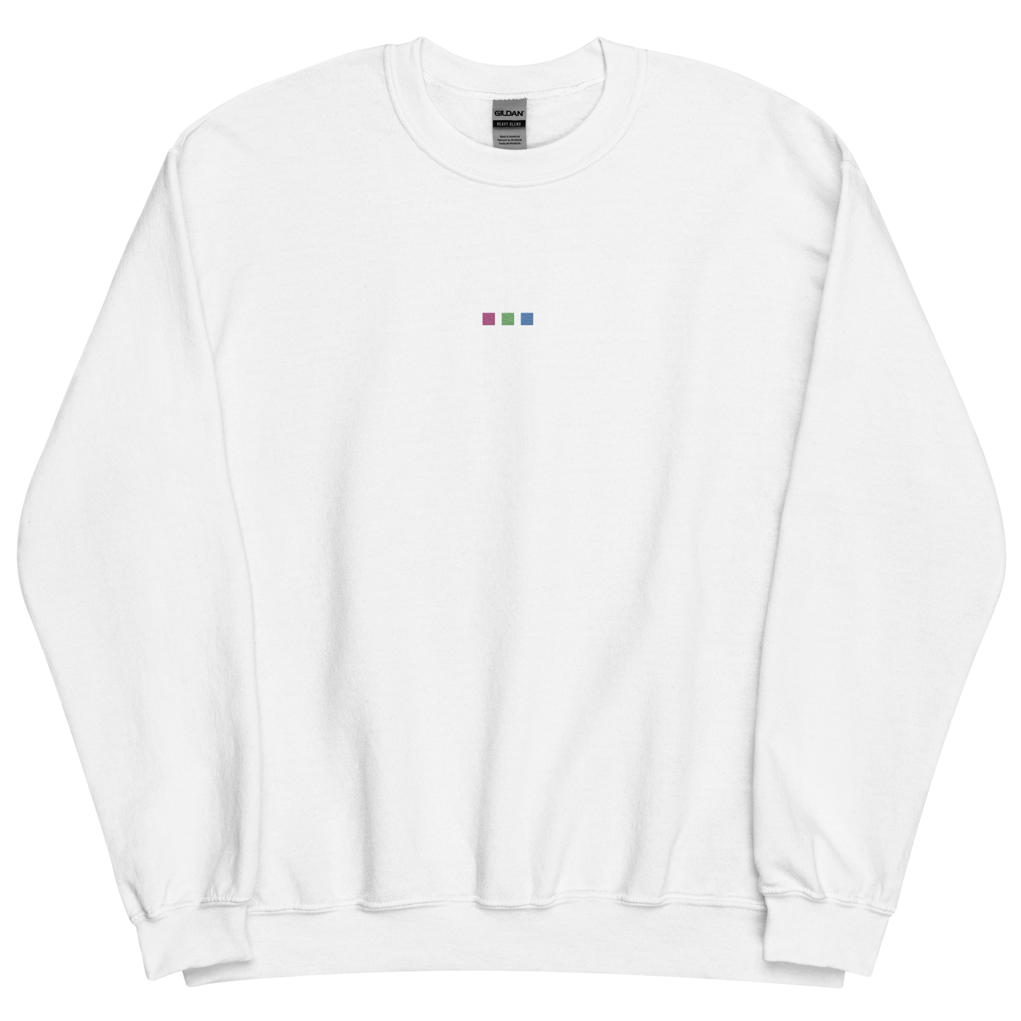 Embroidered Polysexual Sweatshirt: Pride Flag Horizontal Square Design