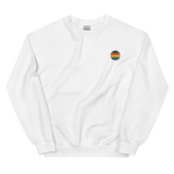 Philly Pride Flag Embroidered Circle Sweatshirt: Celebratory LGBTQ+ Pride Design