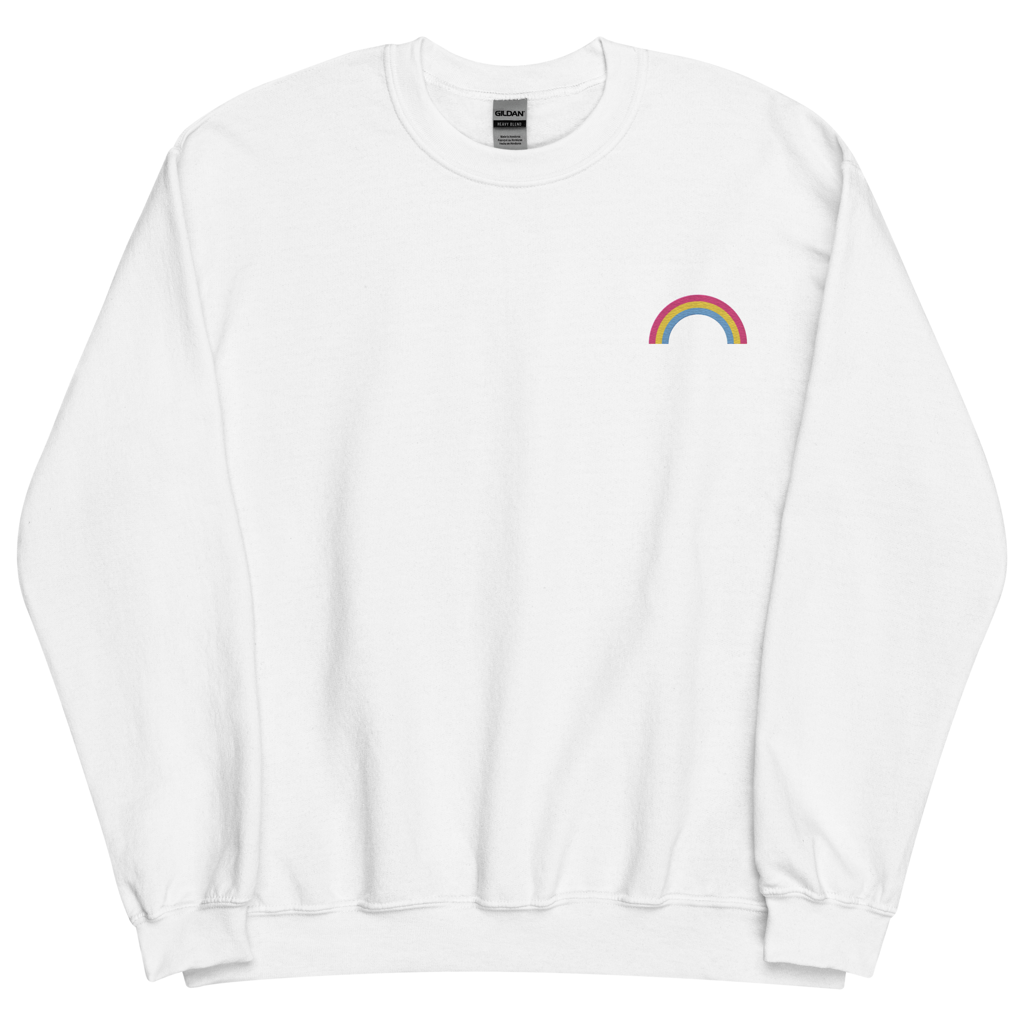 Embroidered Pansexual Rainbow Sweater: Pride Flag LGBTQ+ Design