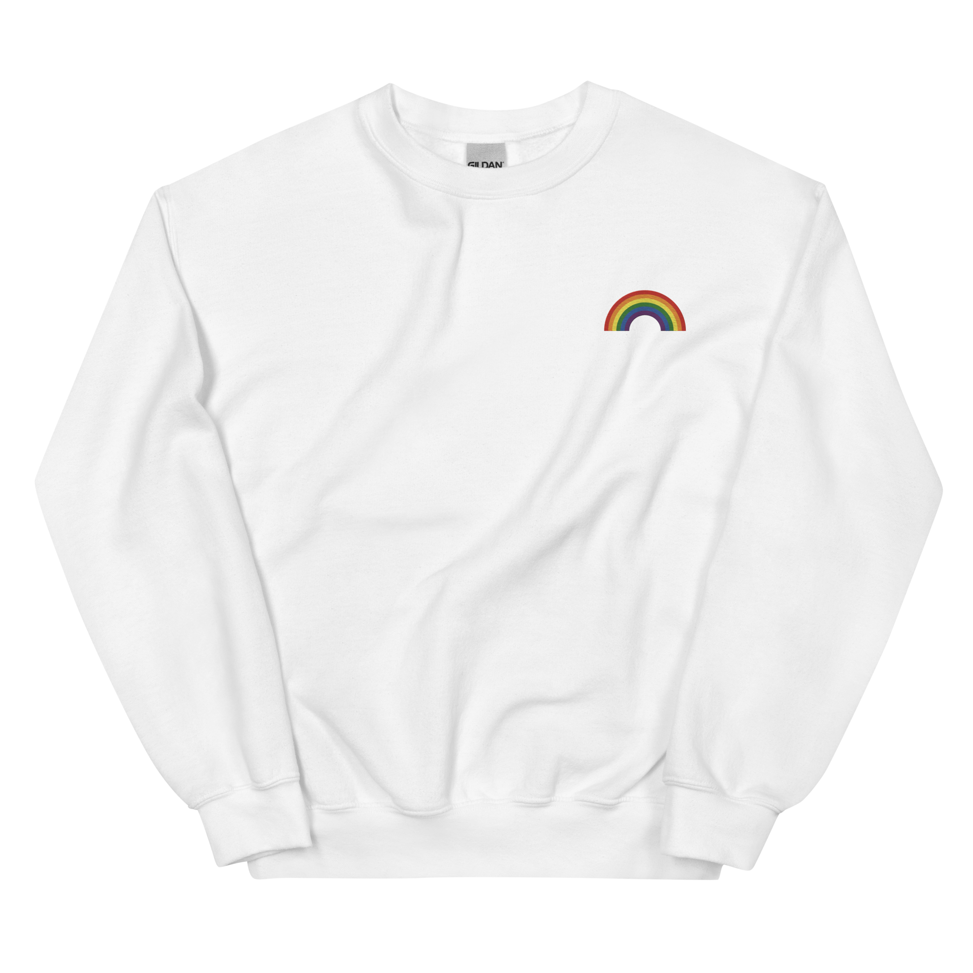 Embroidered Pride Rainbow Sweater: Pride Flag LGBTQ+ Design