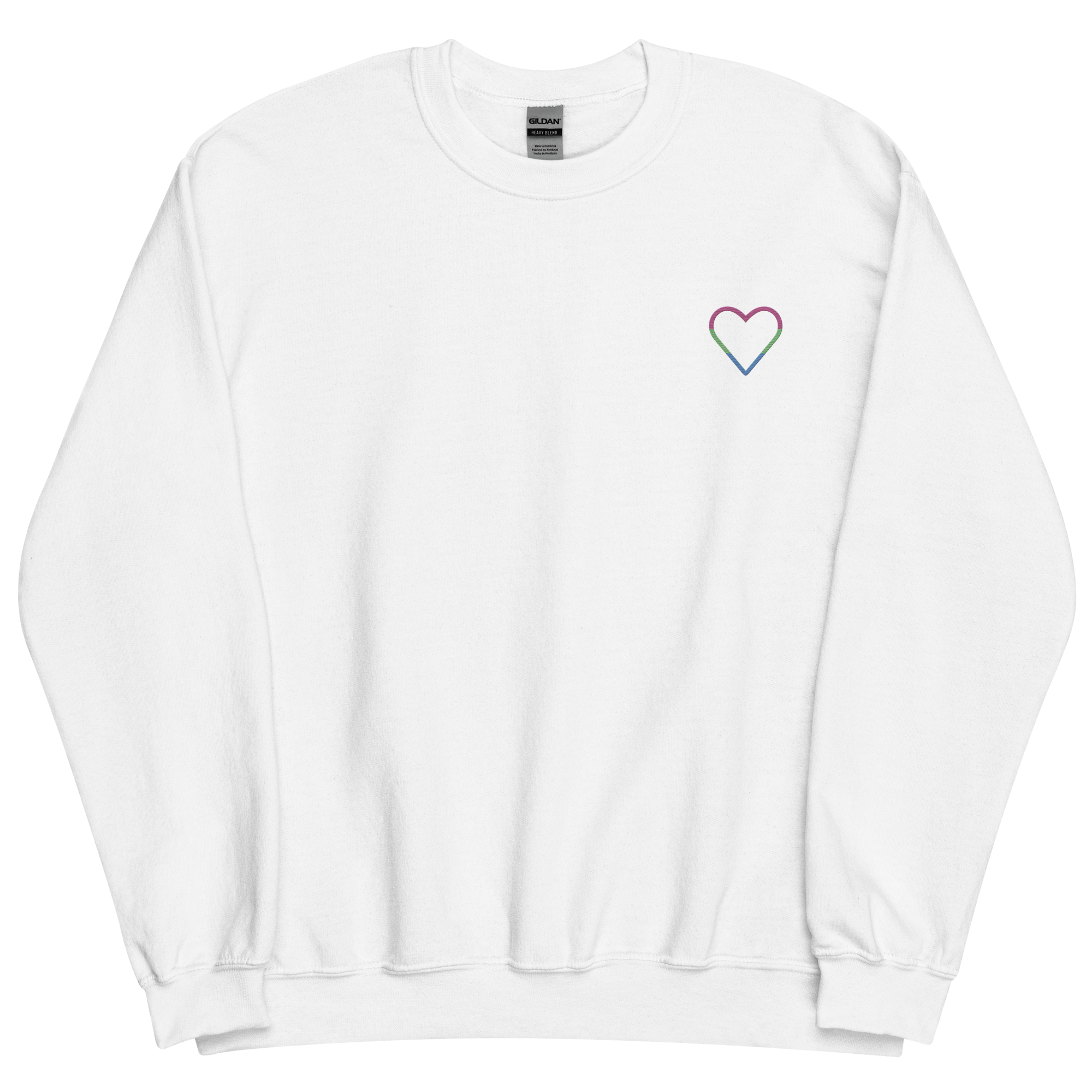 Polysexual Heart Sweatshirt: Embroidered Pride Sweater