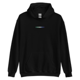 Embroidered Gay Pride Hoodie: Pride Flag Horizontal Heart Design