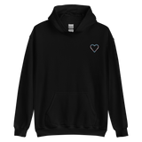 Transgender Heart Hoodie: Embroidered Pride Sweatshirt