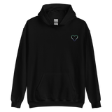 Gay Pride Heart Hoodie: Embroidered Pride Sweatshirt