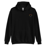 Pride Heart Hoodie: Embroidered Pride Sweatshirt