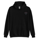 Bigender Heart Hoodie: Embroidered Pride Sweatshirt