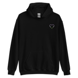 Genderqueer Heart Hoodie: Embroidered Pride Sweatshirt