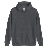 Embroidered Gilbert Baker Pride Hoodie: Pride Flag Horizontal Circle Design