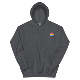 Pansexual Flag Embroidered Circle Hoodie: Celebratory LGBTQ+ Pride Design