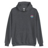 Polysexual Flag Embroidered Circle Hoodie: Celebratory LGBTQ+ Pride Design