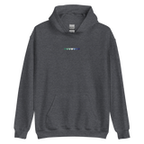 Embroidered Gay Pride Hoodie: Pride Flag Horizontal Heart Design