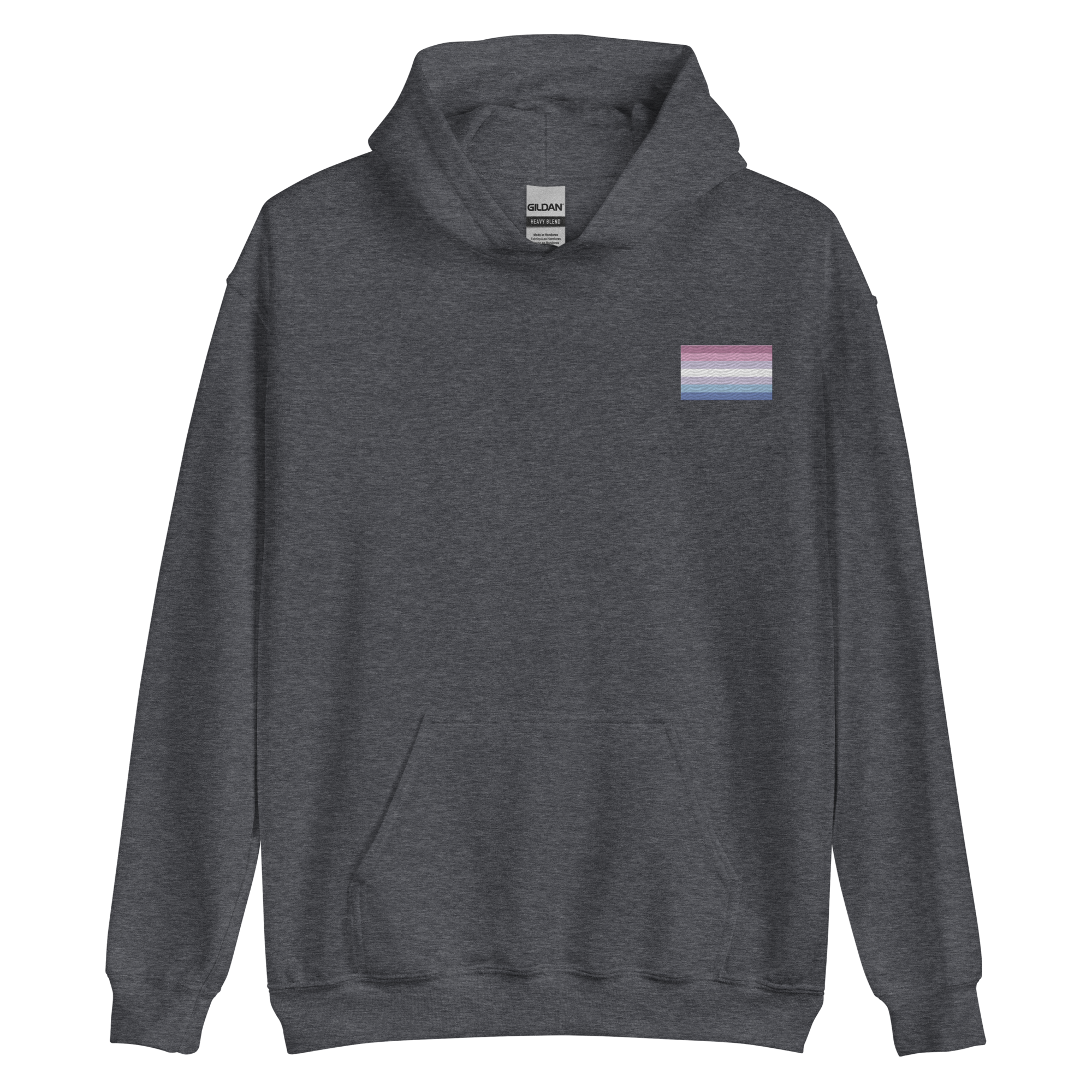 Bigender Pride Flag Embroidered Hoodie