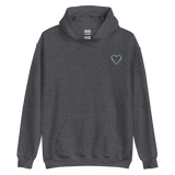 Transgender Heart Hoodie: Embroidered Pride Sweatshirt