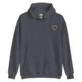 Pangender Heart Hoodie: Embroidered Pride Sweatshirt