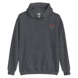 Pansexual Heart Hoodie: Embroidered Pride Sweatshirt