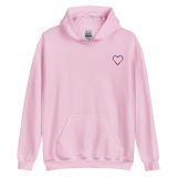 Polyamory Heart Hoodie: Embroidered Pride Sweatshirt