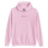 Philly Pride Hoodie: Interlaced Heart Outlines Embroidered Sweatshirt