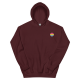 Pansexual Flag Embroidered Circle Hoodie: Celebratory LGBTQ+ Pride Design