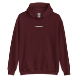 Embroidered Demigender Hoodie: Pride Flag Horizontal Heart Design