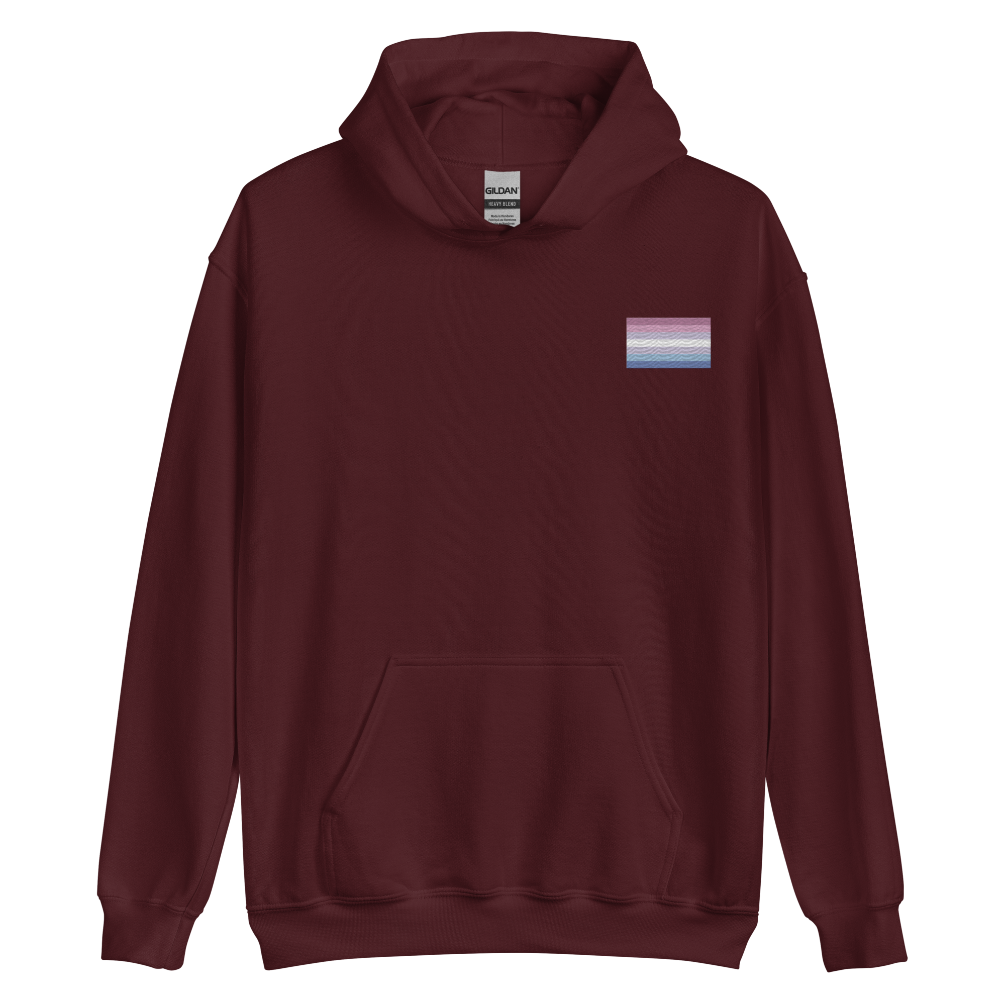 Bigender Pride Flag Embroidered Hoodie