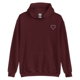 Transgender Heart Hoodie: Embroidered Pride Sweatshirt