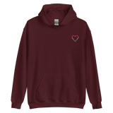 Pansexual Heart Hoodie: Embroidered Pride Sweatshirt