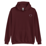 Genderqueer Heart Hoodie: Embroidered Pride Sweatshirt