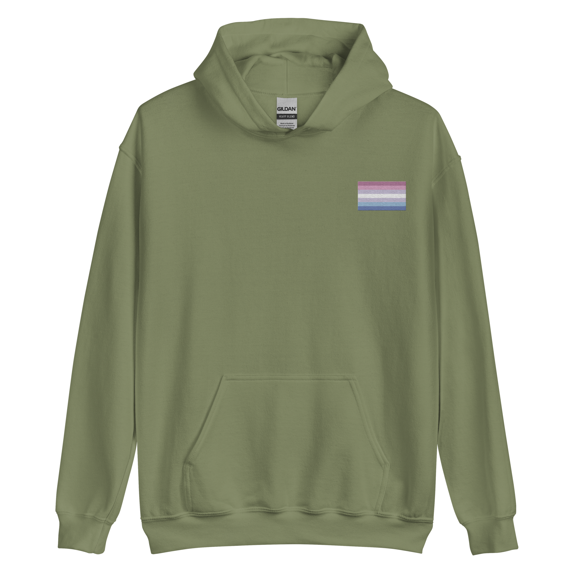 Bigender Pride Flag Embroidered Hoodie