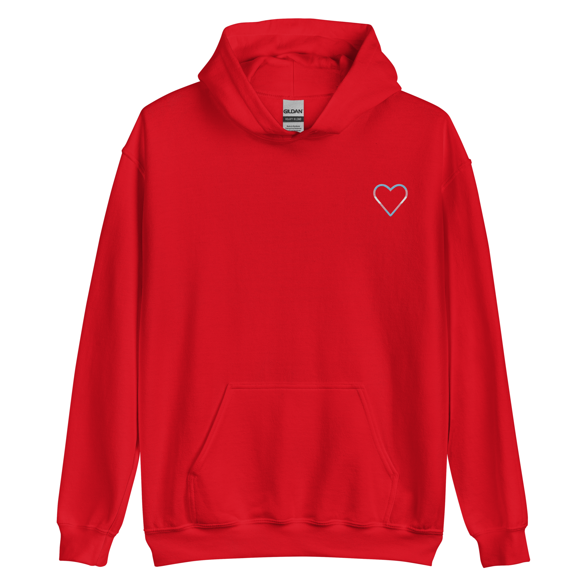 Transgender Heart Hoodie: Embroidered Pride Sweatshirt