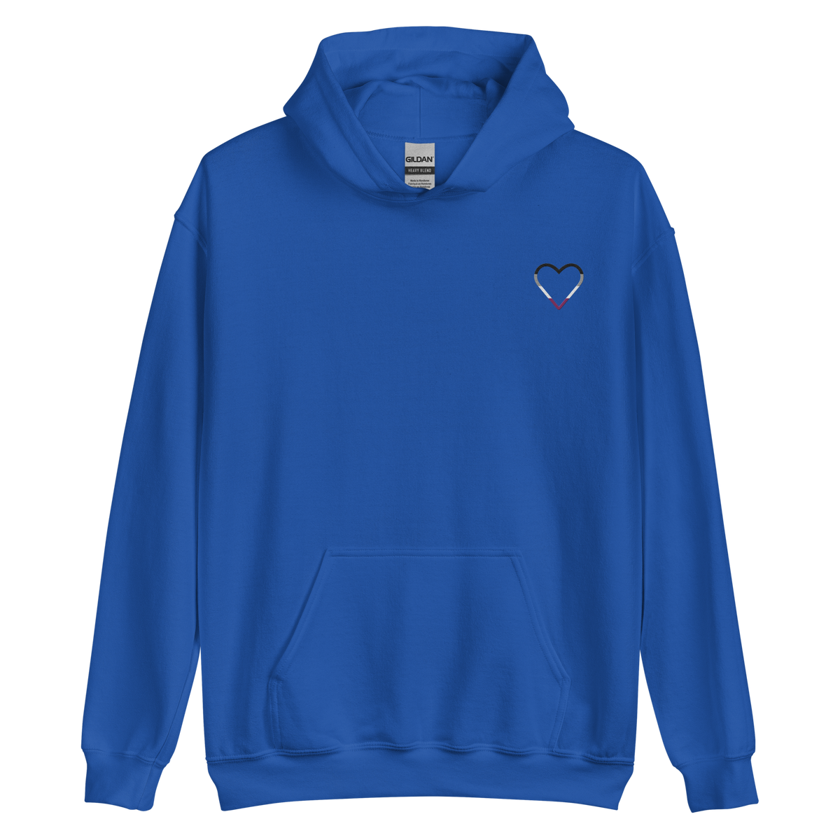 Asexual Heart Hoodie: Embroidered Pride Sweatshirt