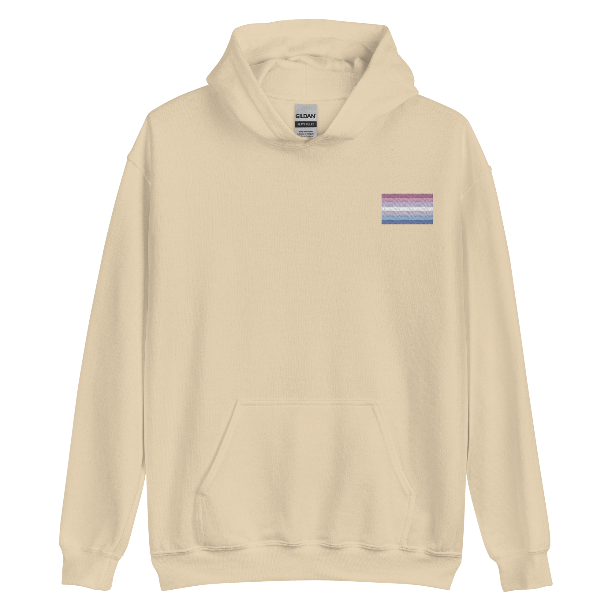 Bigender Pride Flag Embroidered Hoodie