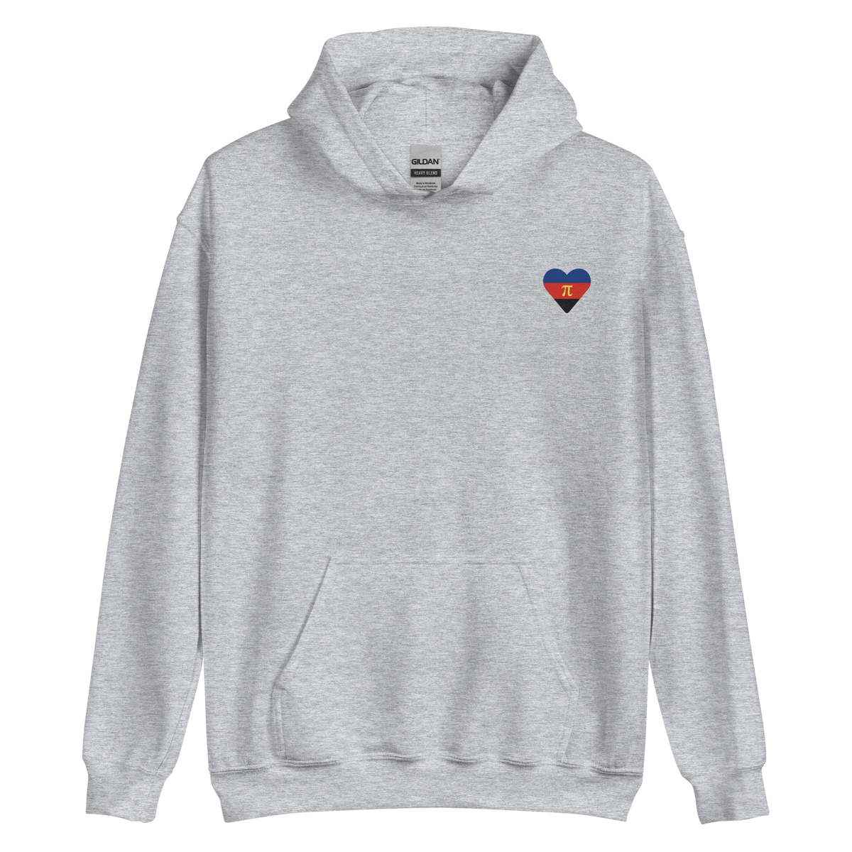 Polyamory Flag Embroidered Heart Hoodie: Celebratory LGBTQ+ Pride Design