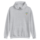 Queer Flag Embroidered Heart Hoodie: Celebratory LGBTQ+ Pride Design