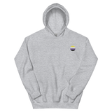 Nonbinary Flag Embroidered Circle Hoodie: Celebratory LGBTQ+ Pride Design