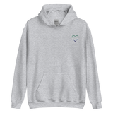 Gay Pride Heart Hoodie: Embroidered Pride Sweatshirt