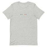 Embroidered Queer T-Shirt: Pride Flag Horizontal Square Design