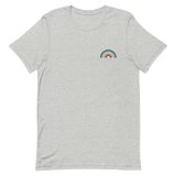 Embroidered Queer Rainbow T-Shirt: Pride Flag LGBTQ+ Design