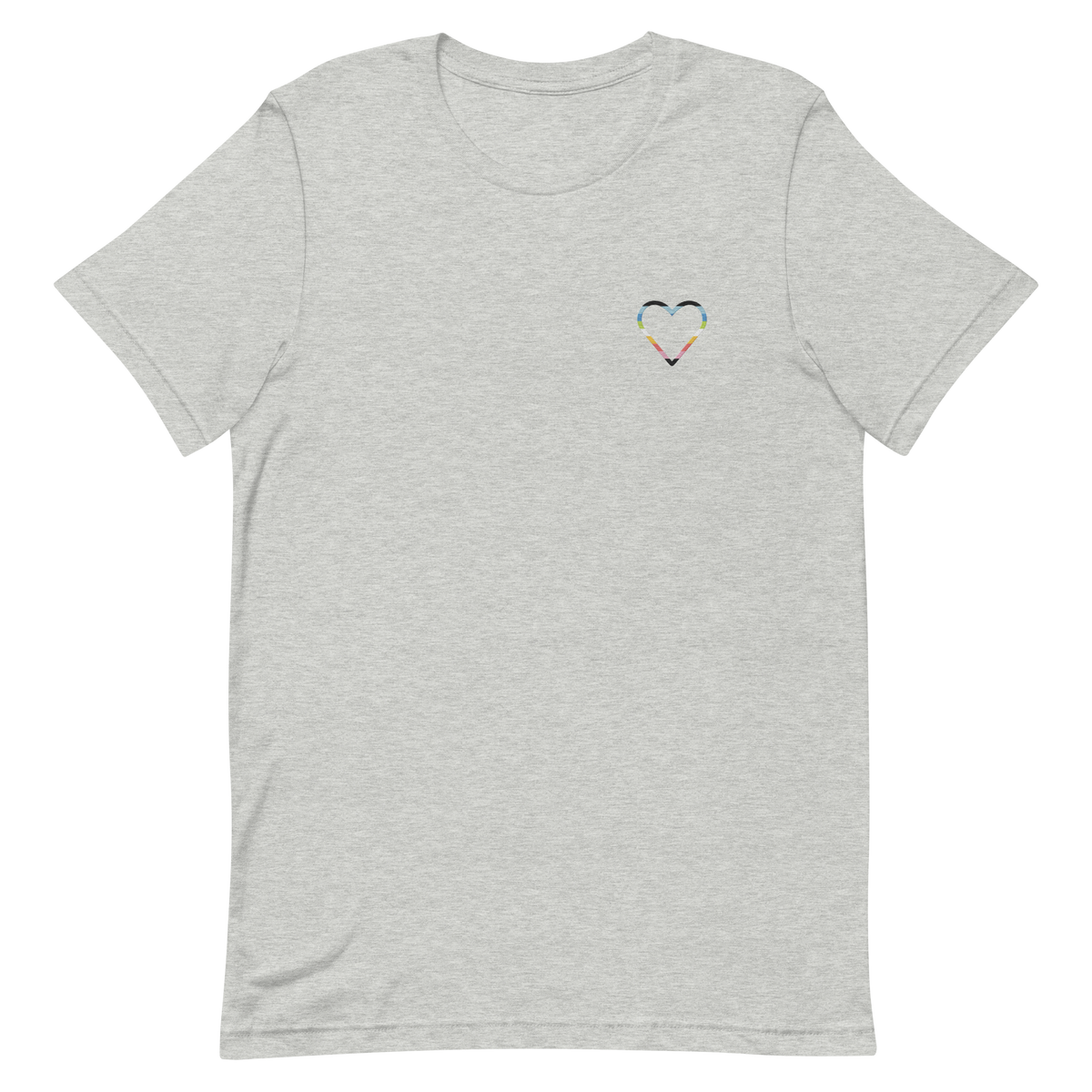 Queer Heart T-Shirt: Embroidered Pride Tee