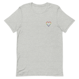 Pride Heart T-Shirt: Embroidered Pride Tee