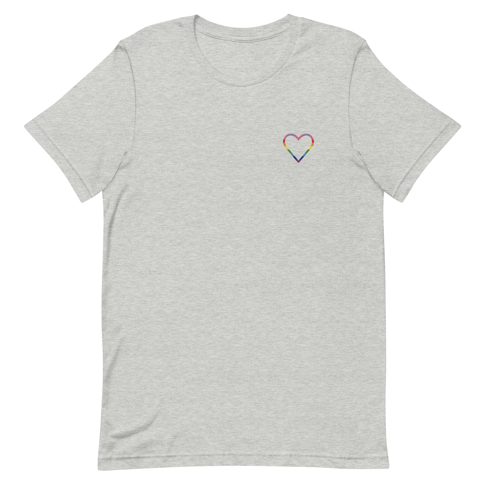 Gilbert Baker Pride Heart T-Shirt: Embroidered Pride Tee