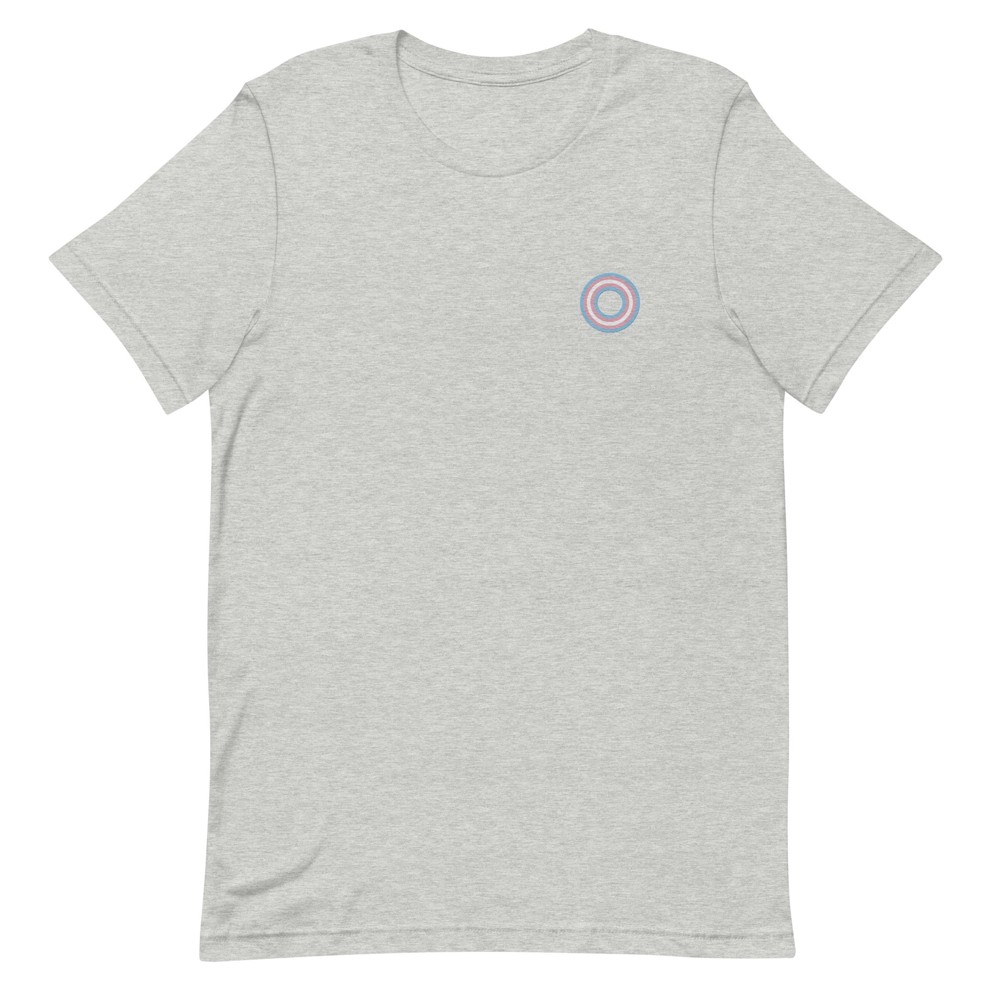 Embroidered Tee: Transgender Pride Ring Emblem Design