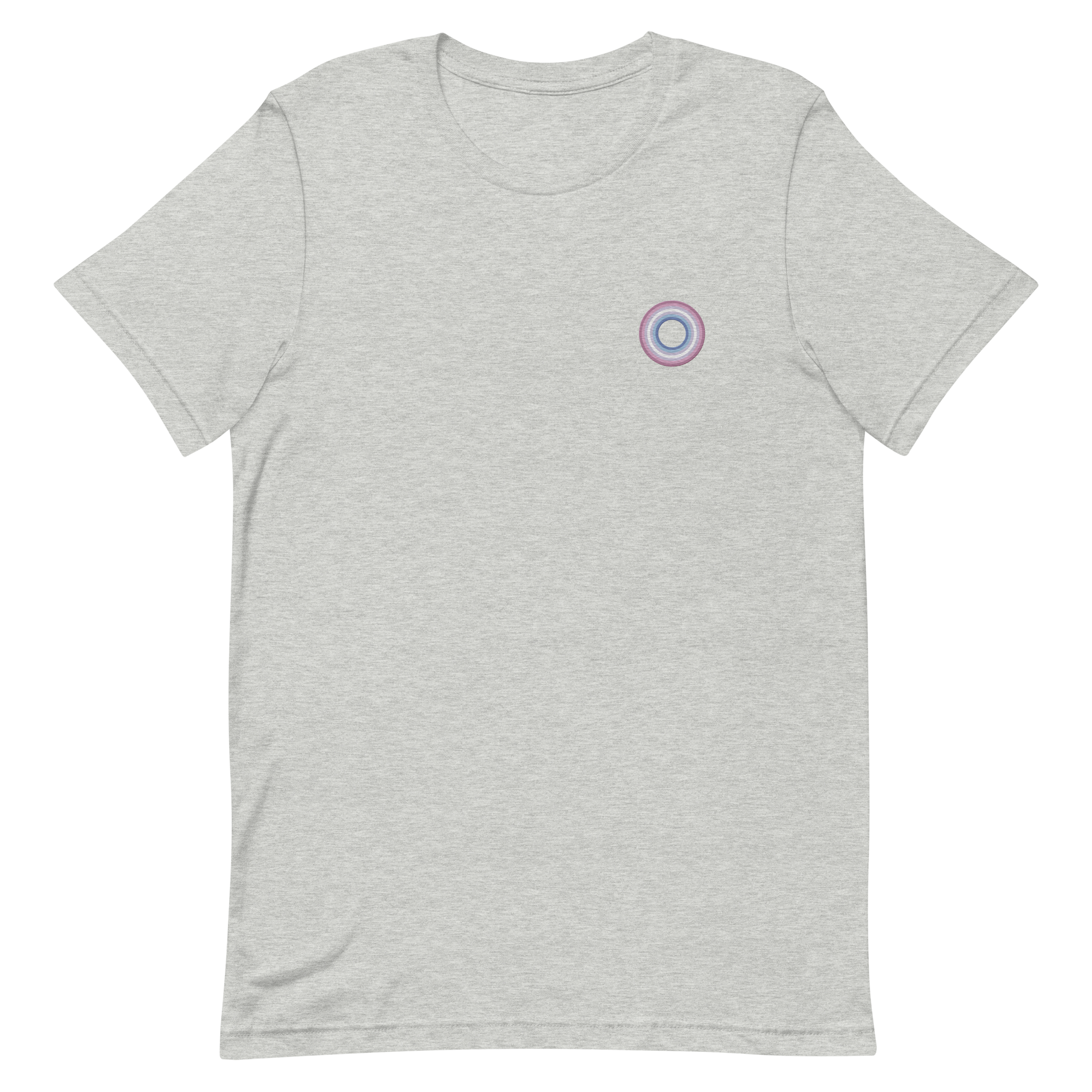 Embroidered Tee: Bigender Pride Ring Emblem Design