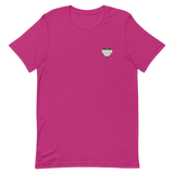 Agender Flag Embroidered Heart T-Shirt: Celebratory LGBTQ+ Pride Design