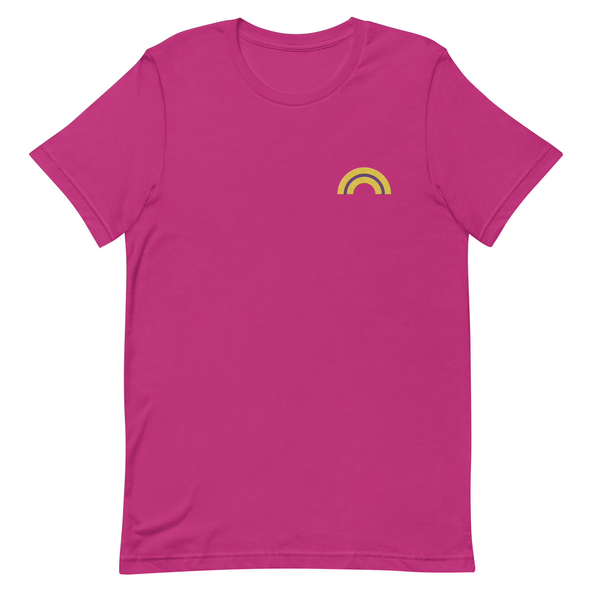 Embroidered Intersex Rainbow T-Shirt: Pride Flag LGBTQ+ Design